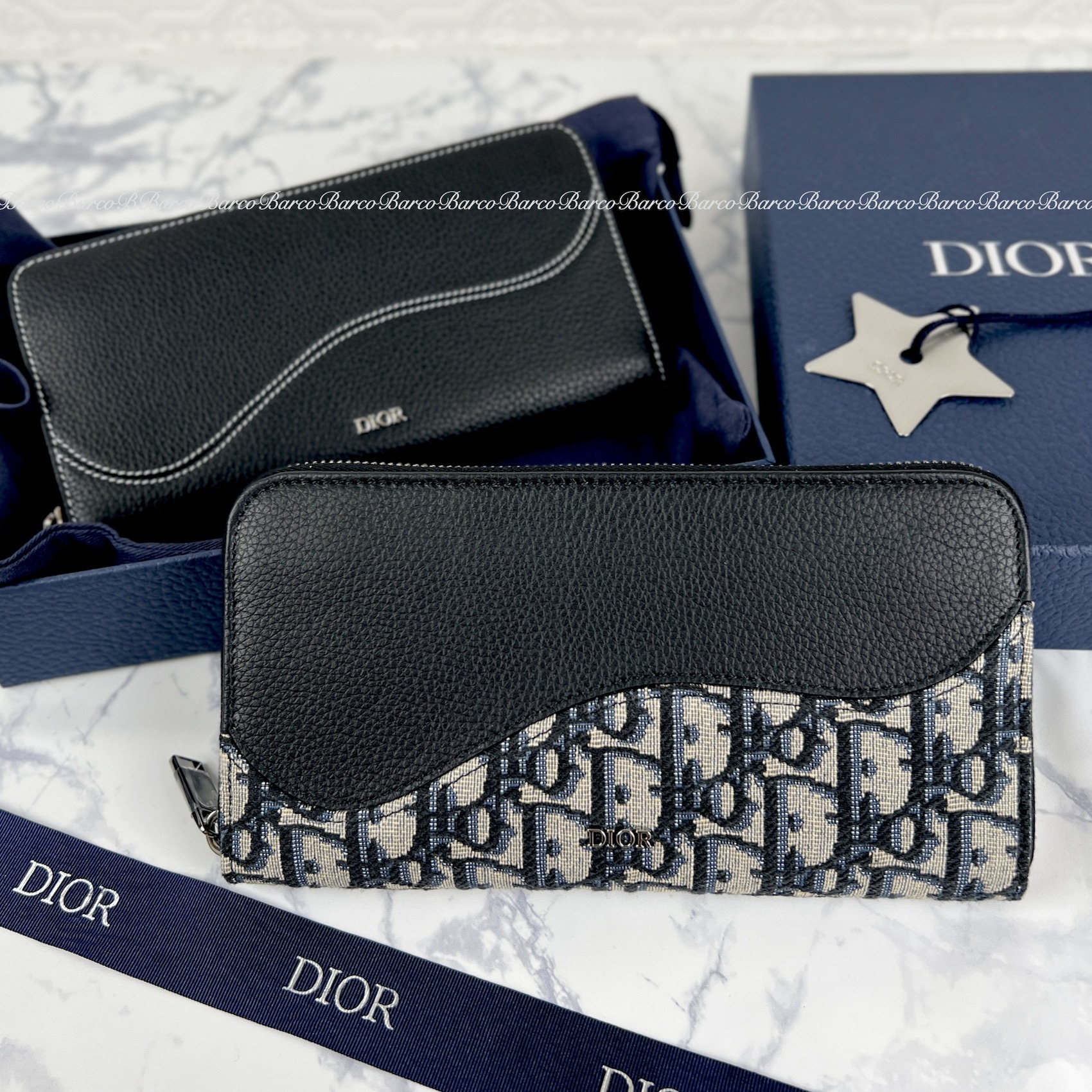 すぐ届く★【DIOR】SADDLE ロングジップウォレット