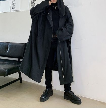 メンズ ロングコート フード オーバーシルエット ワイド