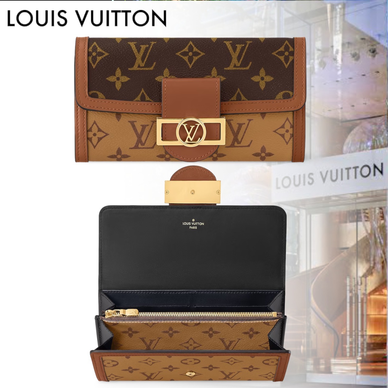 【24SS/すぐ届く/バイカラーデザイン★】LouisVuitton 長財布