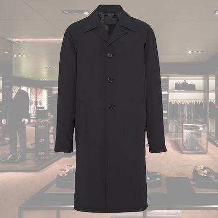 PRADA More Coats Wool Plain Long Coats