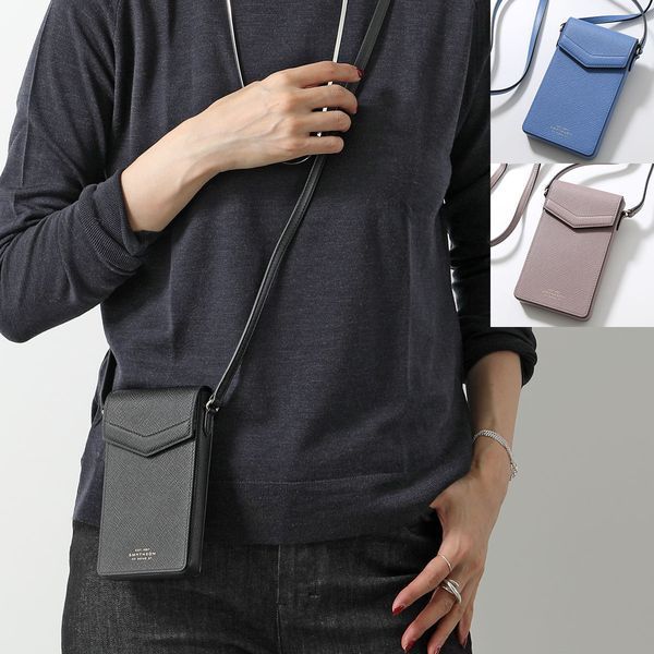 SMYTHSON フォンバッグ PMA ENVELOPE PHONE CASE W/ STRAP