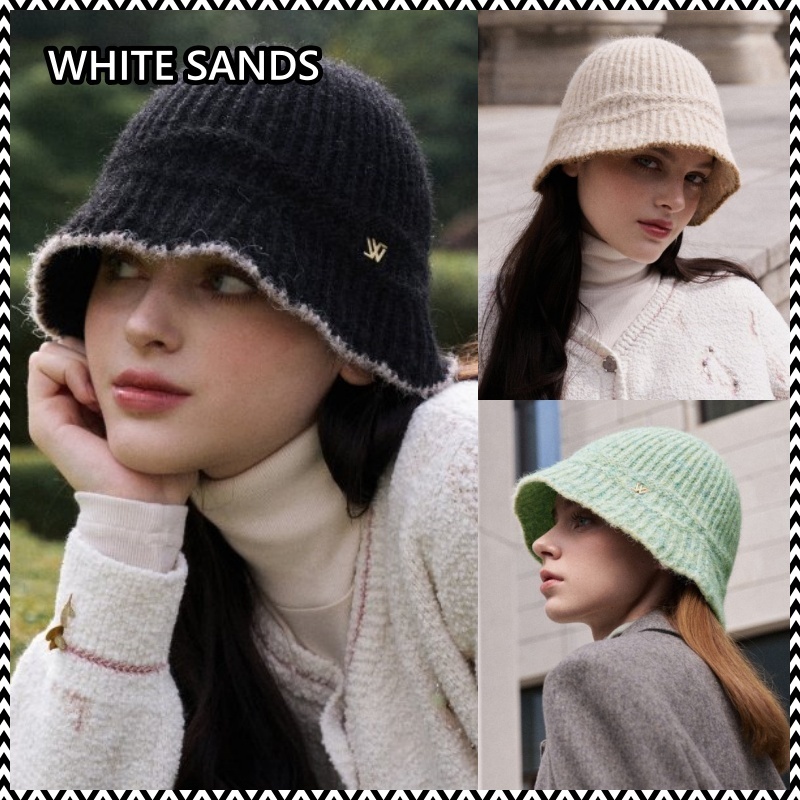 【WHITE SANDS】FLOW LINE COLOR SCHEME KNIT BUCKET HAT ハット WHITE SANDS》 FLOW LINE COLOR SCHEME KNIT BUCKET HAT