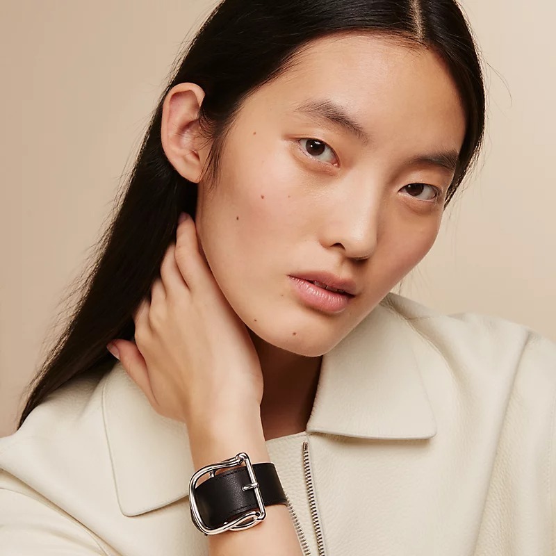 【上品な装い】HERMES《サルト》レザーブレスレット