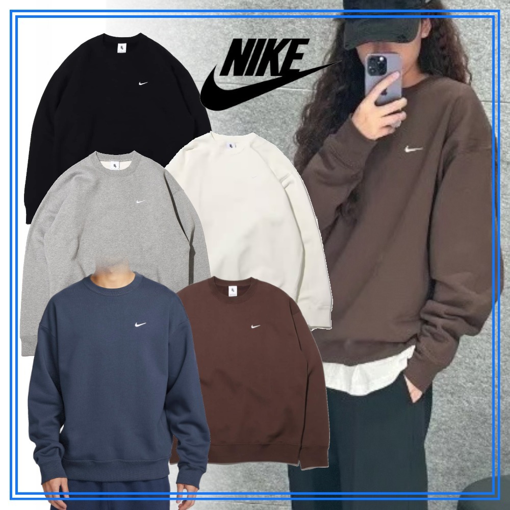 早い者勝ち NIKE ソロ スウッシュ フリース クルー 着回しGOOD