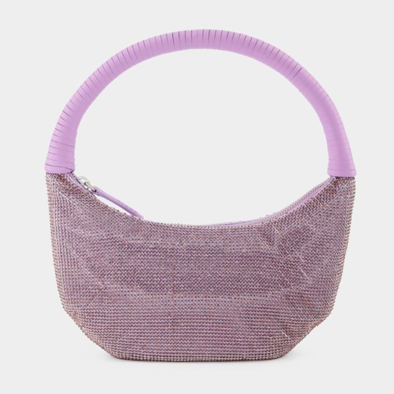 トートバッグ STAUD Pepper Crystal Hobo Bag - Staud - Lilac - Strass