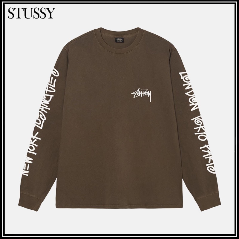 ★STUSSY★BIG CITIES LS T-SHIRT PIGMENT DYED ロンT★追跡可