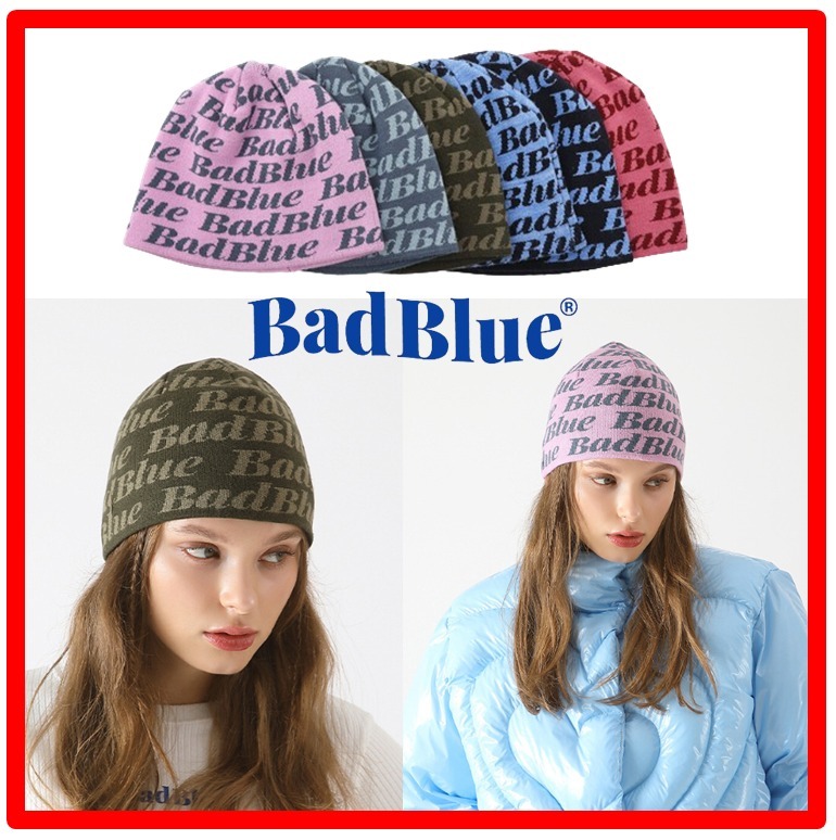 ★韓国の人気★【Bad Blue】★Pattern Beani.e★関税込★