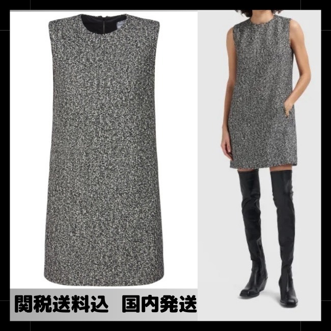 【MAX MARA】 ウール ブレンド ツイル ショート ドレス
