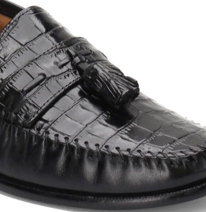 Florsheim タッセル ローファー クロコダイル 型押し ビジネス