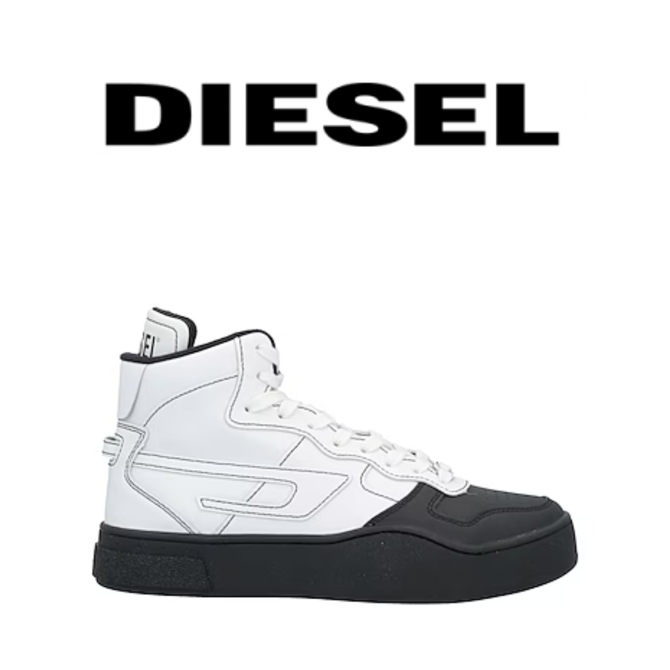 【DIESEL】人気！ ロゴ 無地 スニーカー シューズ レザー