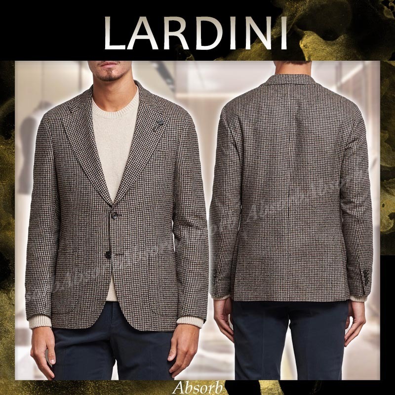 【23AW NEW】LARDINI_men / 千鳥格子 ブレザー / Beige Green