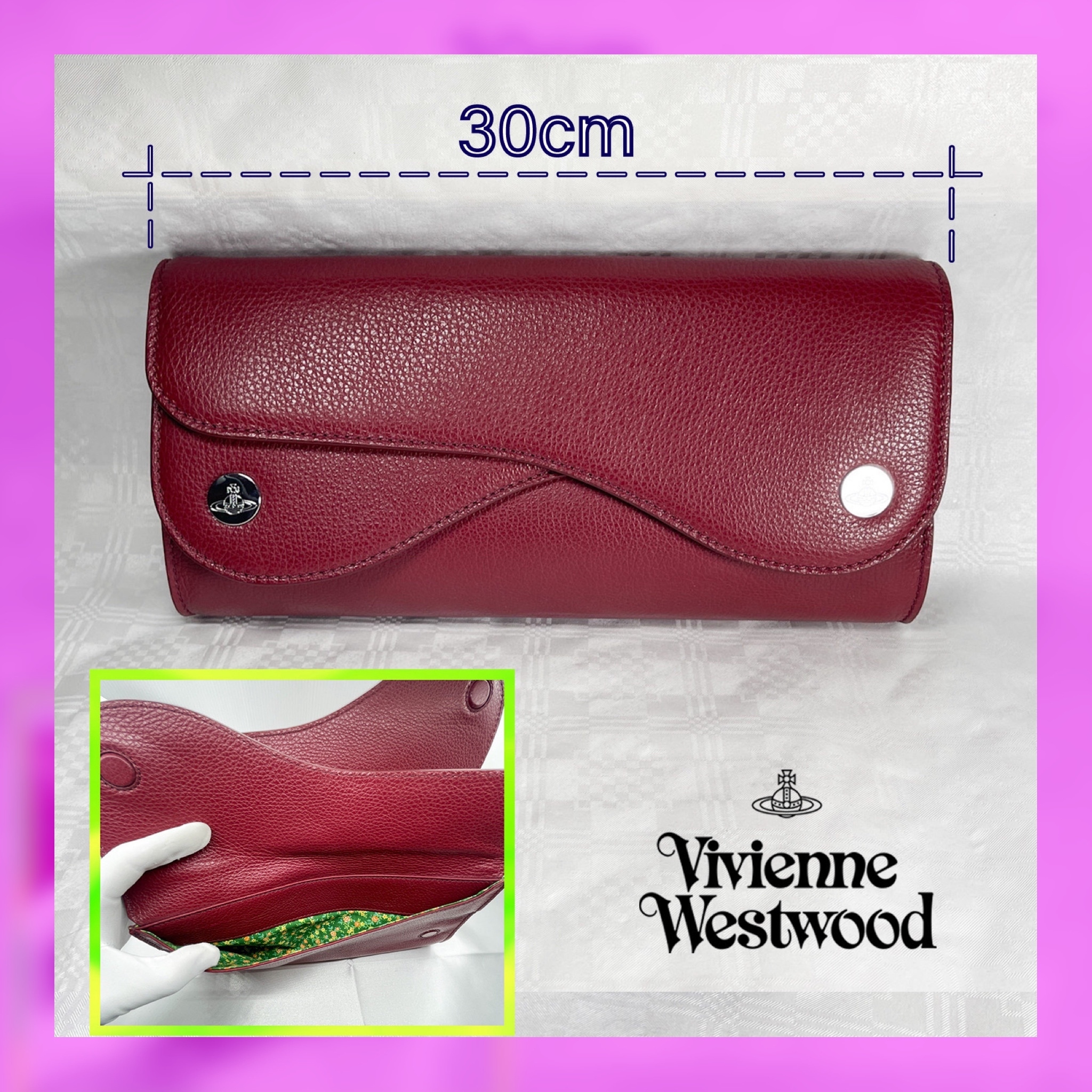 [国内即発]Vivienne Westwood/DOT 大きめやわらかレザークラッチ