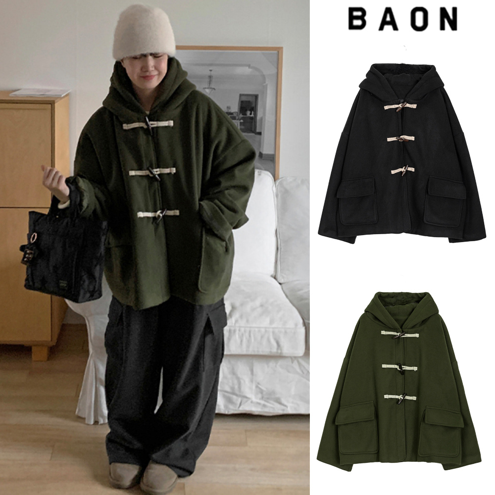 【BAON】[unisex] Merind Duffel Hood Coat