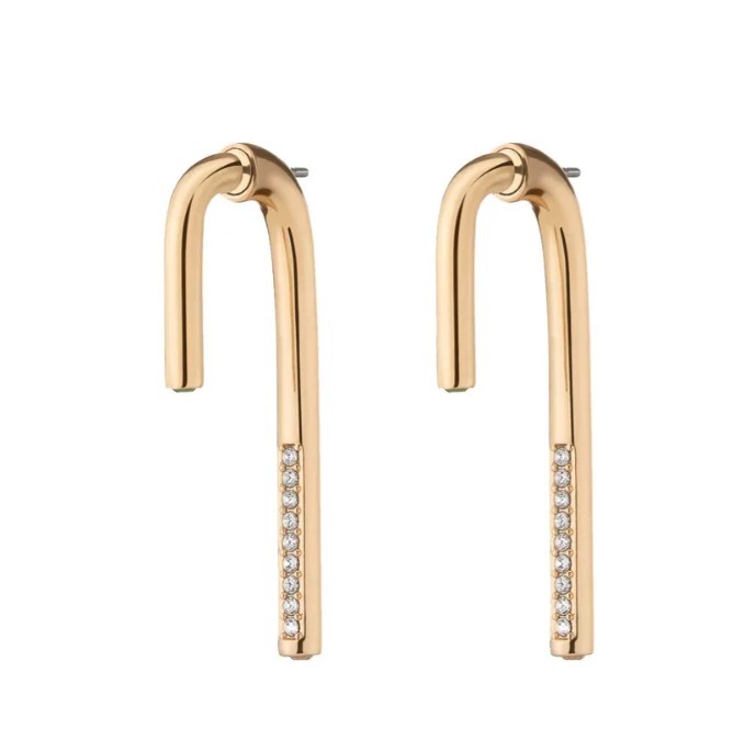 DEMARSON キャッチデザイン ピアス バー フック スワロフスキー