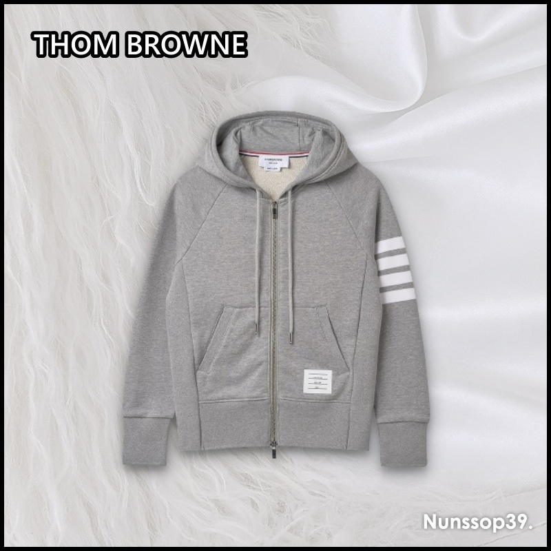 《THOM BROWNE》 LOOPBACK JERSEY KNIT HOODIE