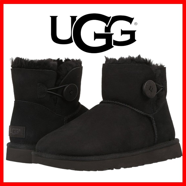 ☆人気☆【UGG】☆UGG Mini Bailey Button II Boots☆Black☆