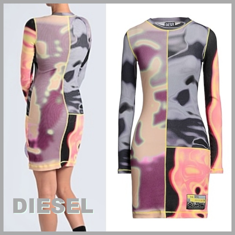 【DIESEL】ワンピース リブ ロングスリーブ ドレス*送料/関税込*