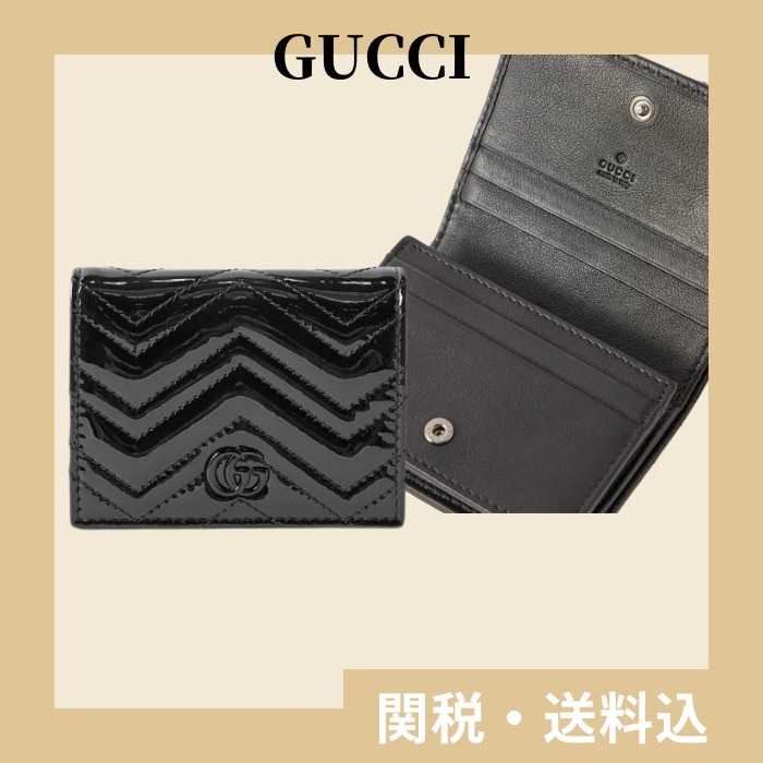 ☆GUCCI☆GGマーモント パテントレザー ウォレット
