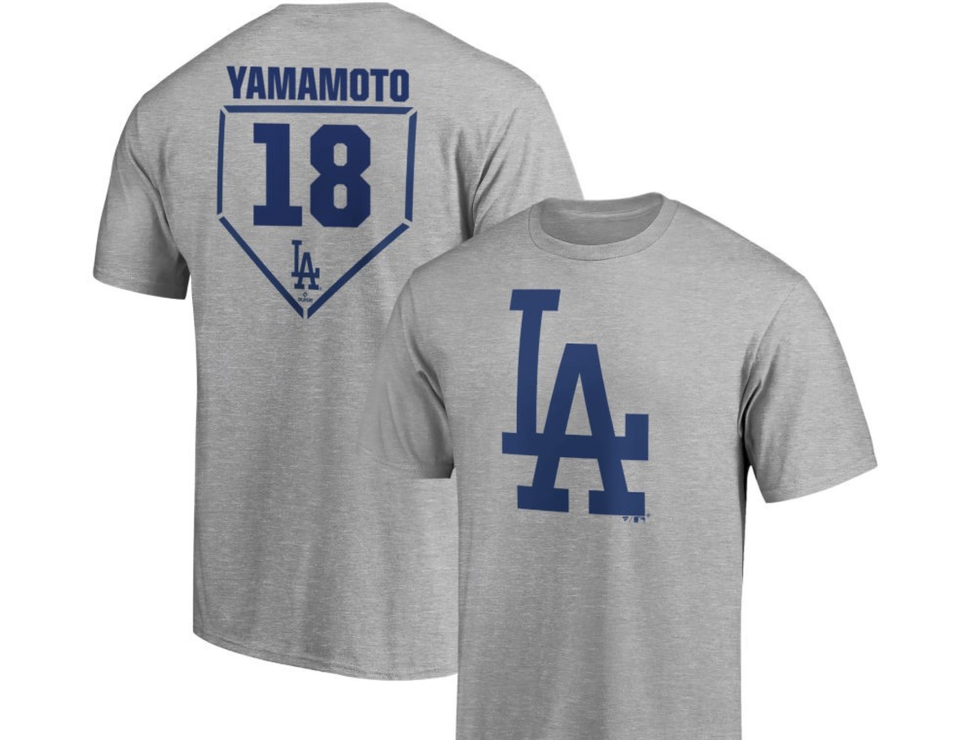 Los Angeles Dodgers山本 由伸選手18FanaticsRBIグレーTシャツ