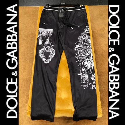 Dolce & Gabbana Joggers & Sweatpants Printed Pants Heart Unisex Street Style Plain Outlet