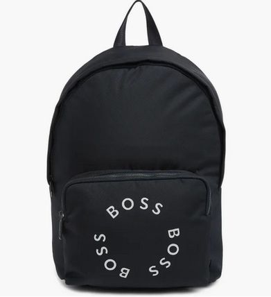 Hugo Boss Backpacks Unisex Nylon Street Style A4 Logo Backpacks