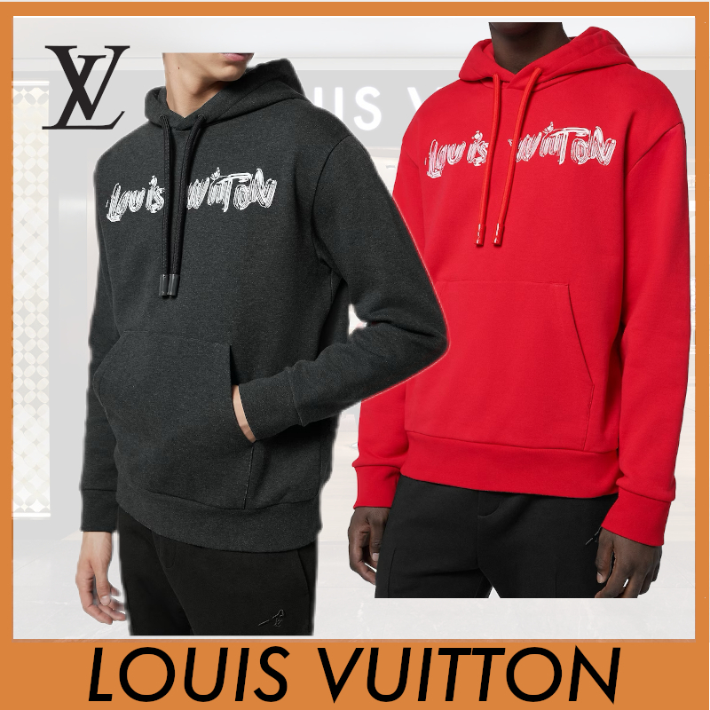 Louis Vuitton すぐ届く プリントコットンフーディ 2色 送料込み