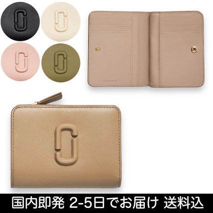 MARC JACOBS Folding Wallets Unisex Plain Long Wallet  Small Wallet Logo Folding Wallets