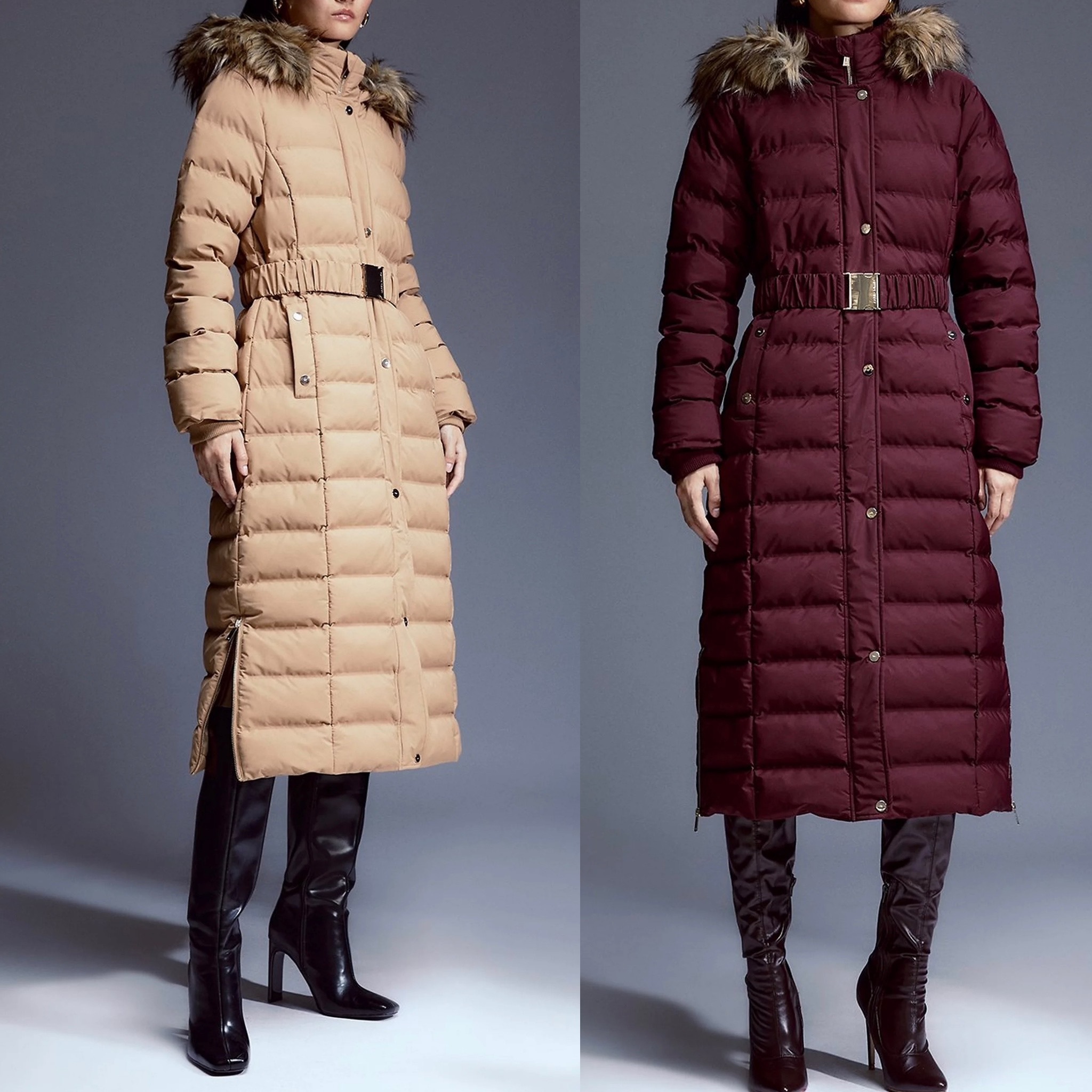 日本未上陸【KAREN MILLEN】フェイクファーフードジャケット