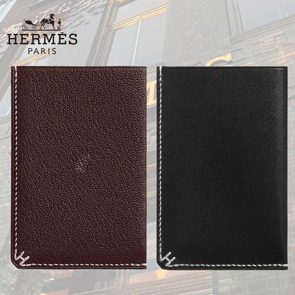 ♡エルメス♡ HERMES 名刺入れ カードケース箱あり紫パープル