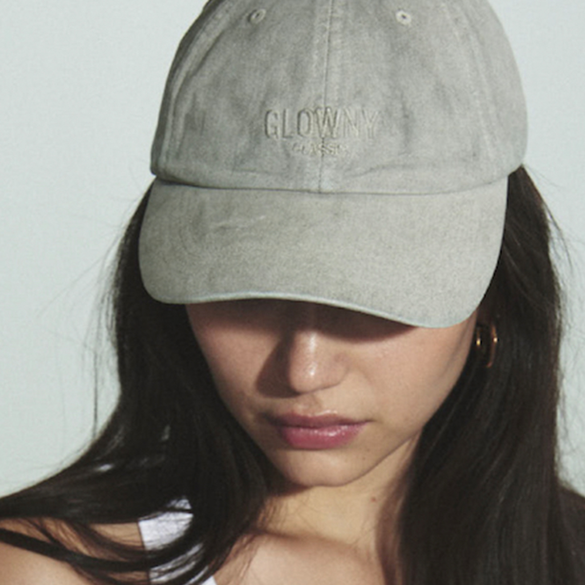 ★送料・関税込★GLOWNY★G CLASSIC WASHED BALL CAP★ ☆GLOWNY☆G CLASSIC WASHED BALL CAP (WHITE)☆正規品/送料込