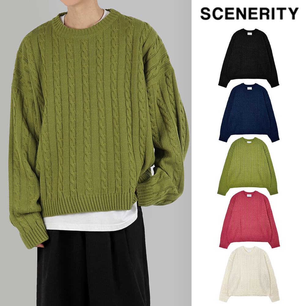 【SCENERITY】Glan cable knit