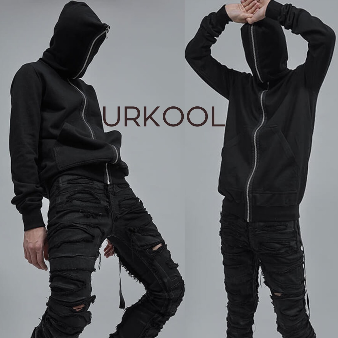 URKOOL フルジッパー パーカーフーディ ストリート