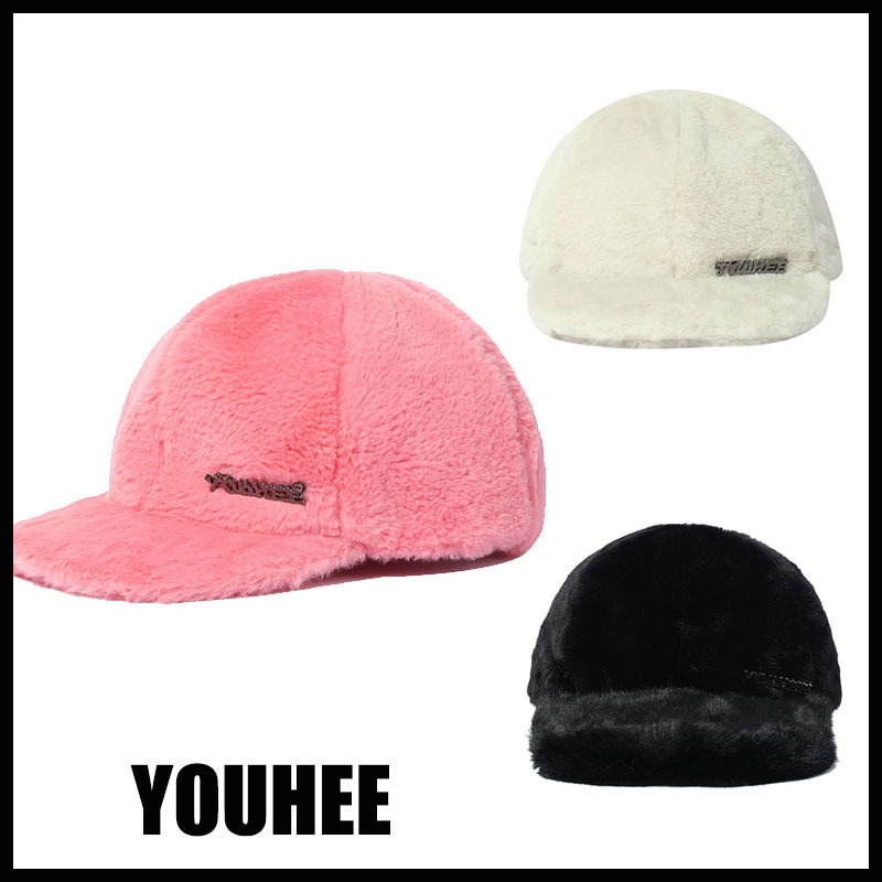 ★YOUHEE ★3COLORS YOUHEE FUR BALL CAP