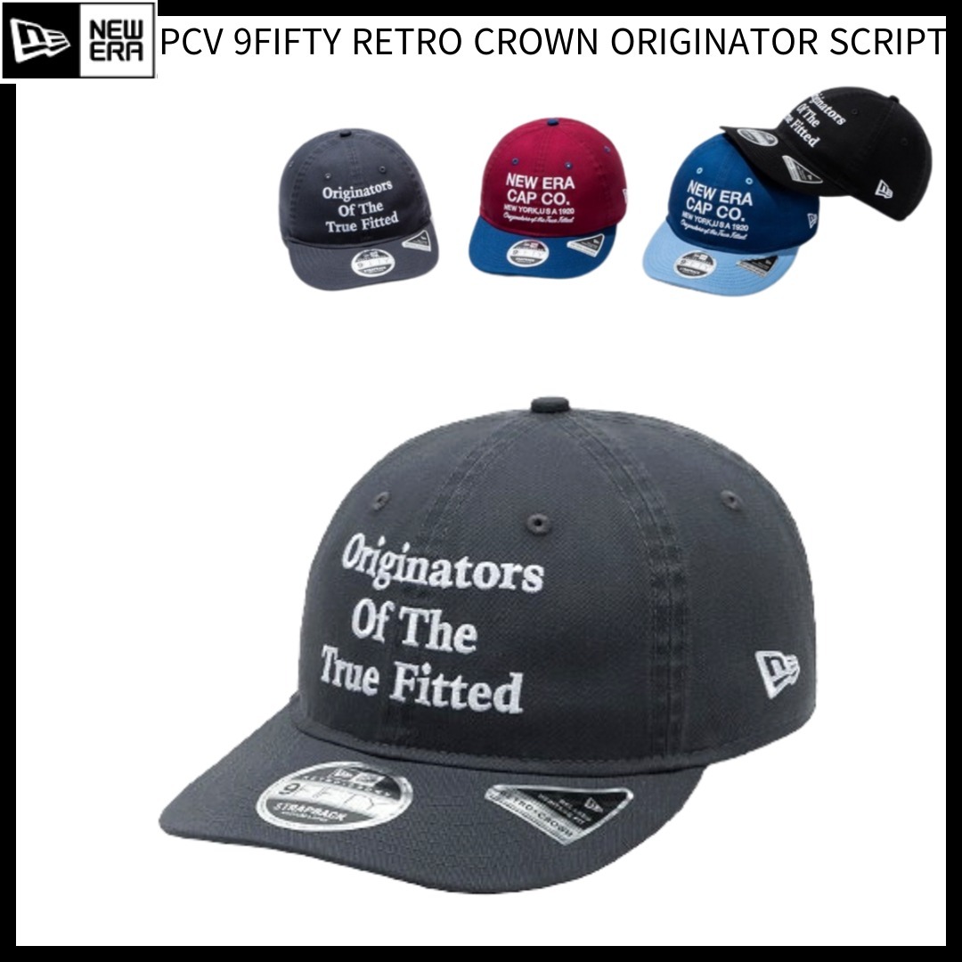newera■Originator Script Free Curved Retro Crown■送料込