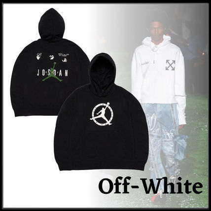 Off-White Hoodies Street Style Collaboration Long Sleeves Cotton Logo