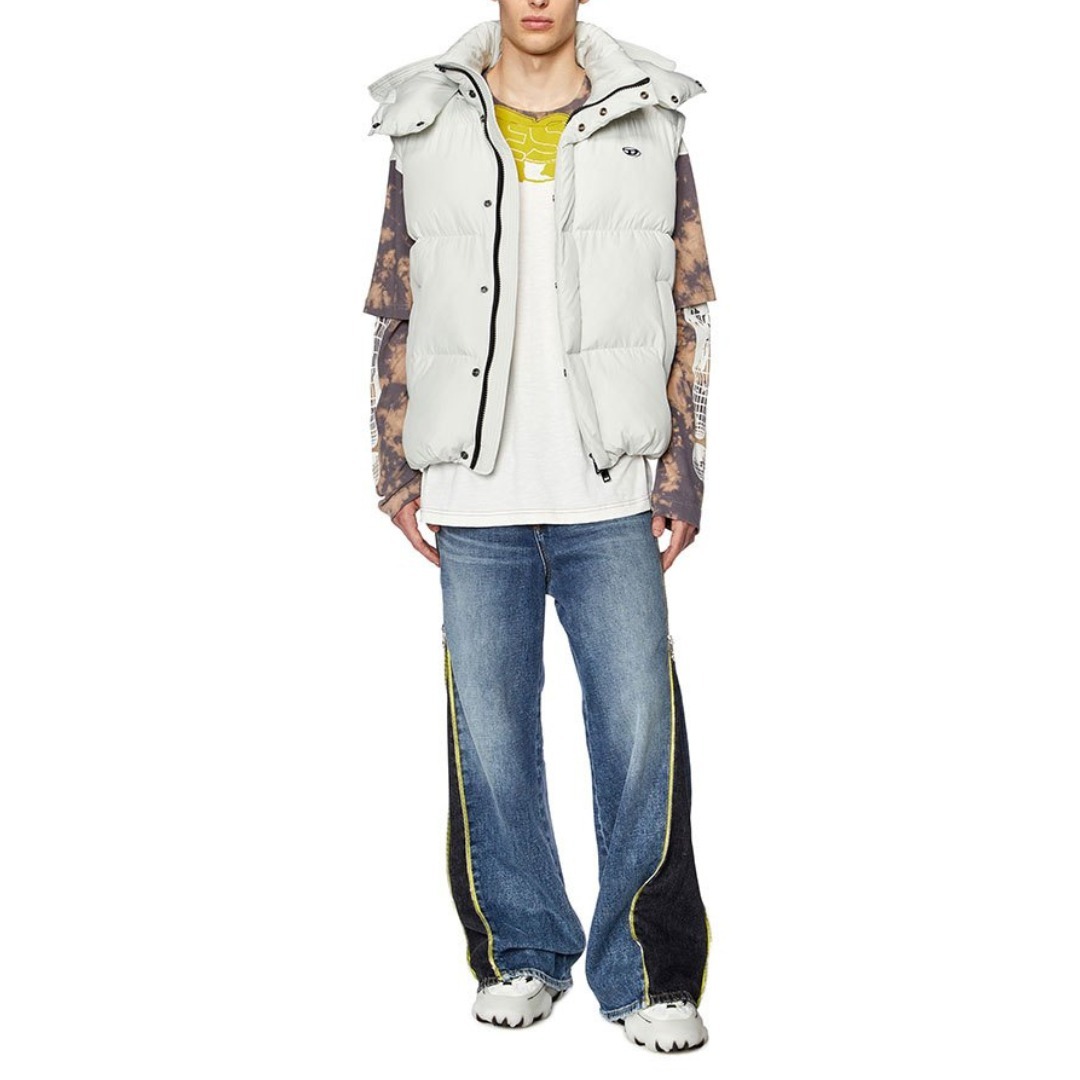 W-ROLFYS: Men's Down vest, sleevless jacket in nylon | Diesel
