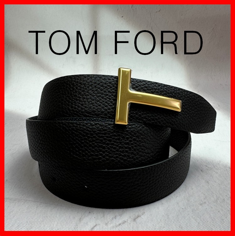★人気★【TOM FORD】★Tバックルロゴ リバーシブル ベルト★