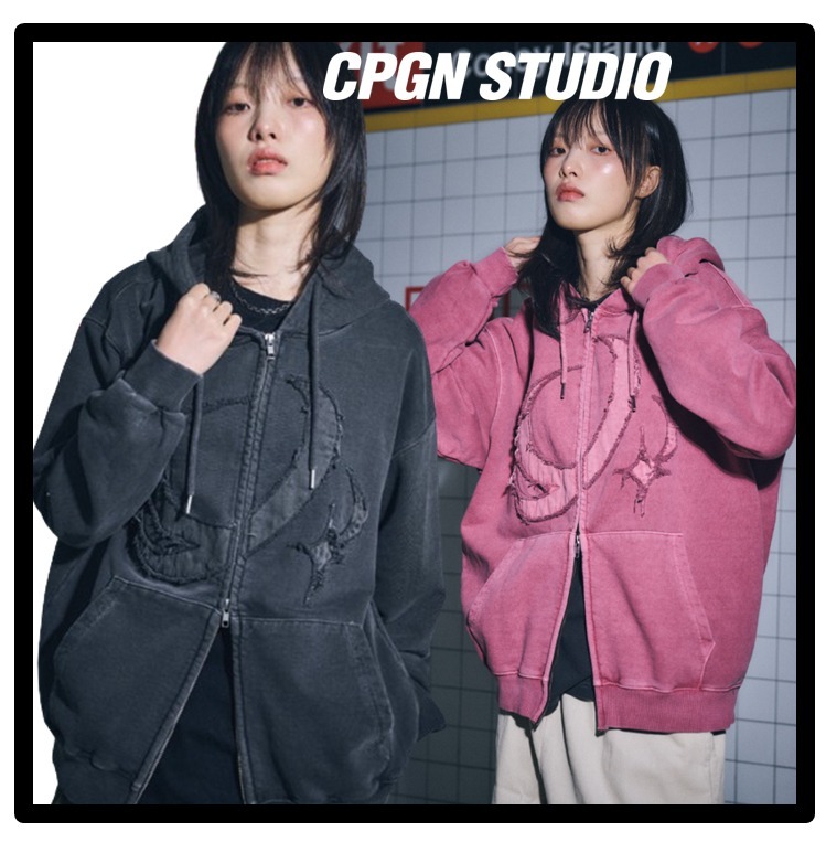 ★関税込★CPGN STUDIO☆[2-WAY] CP STAR Pigment Hood Zip-Up★