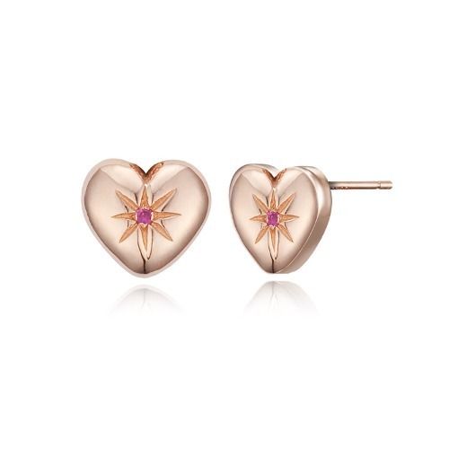 [haesool] 925Silver☆Natural Stone Ruby Earrings