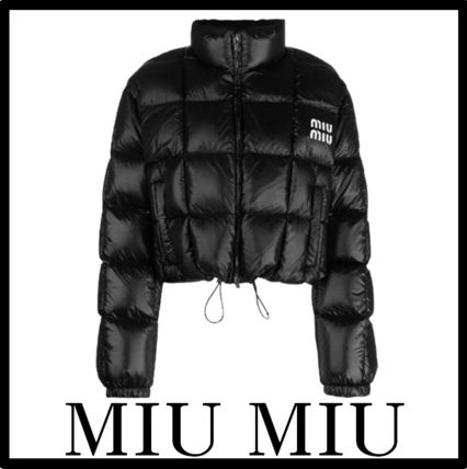 MiuMiu Down Jackets Street Style Logo Down Jackets