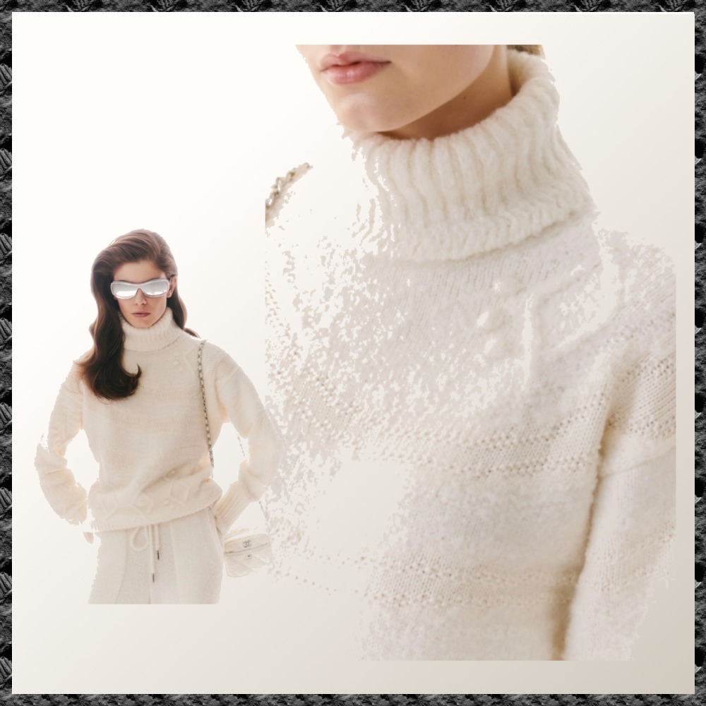 【ボーダーがおしゃれ☆】CHANEL ニットストール ココネージュ org.jpg