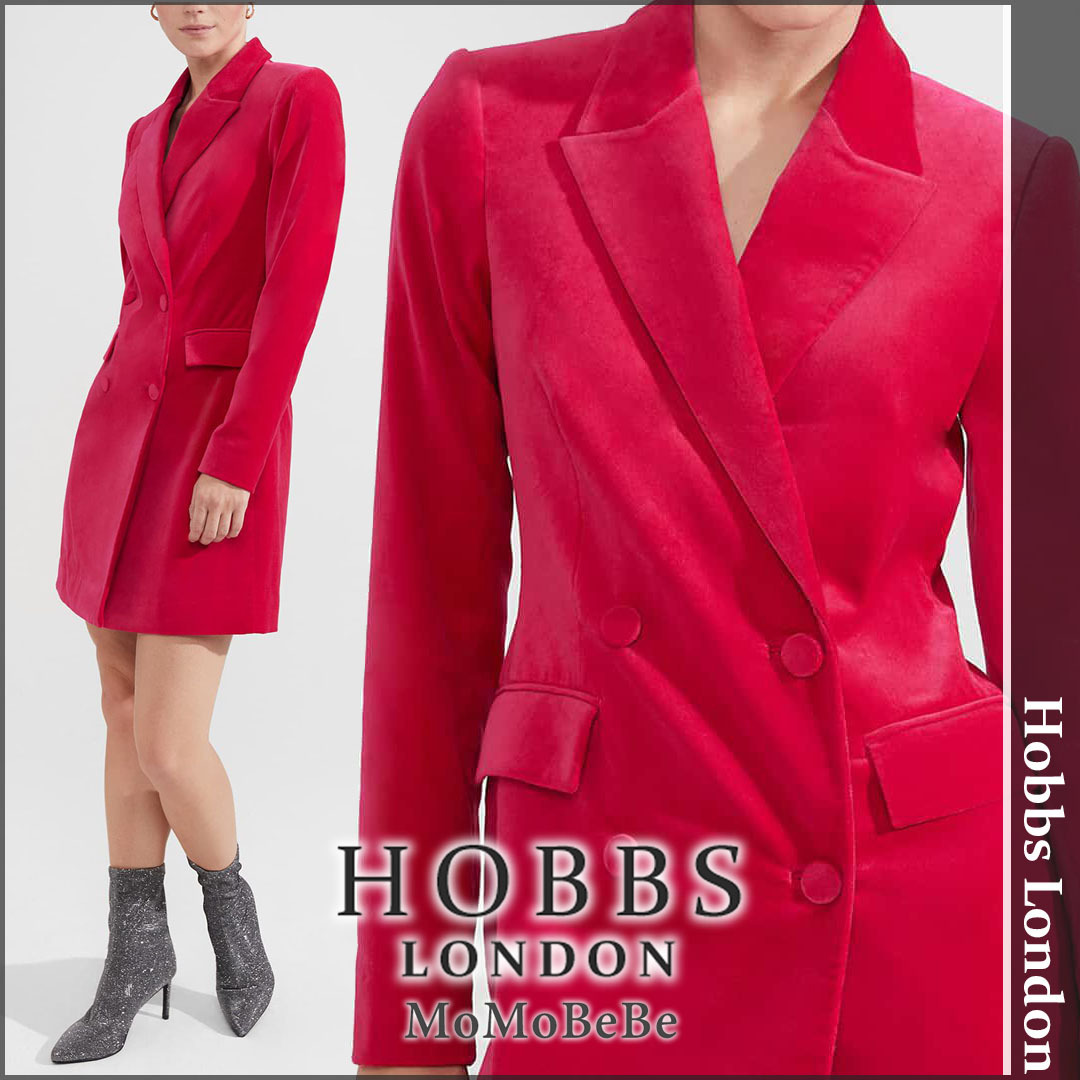 【国内発送・関税込】Hobbs London ベルベットブレザードレス