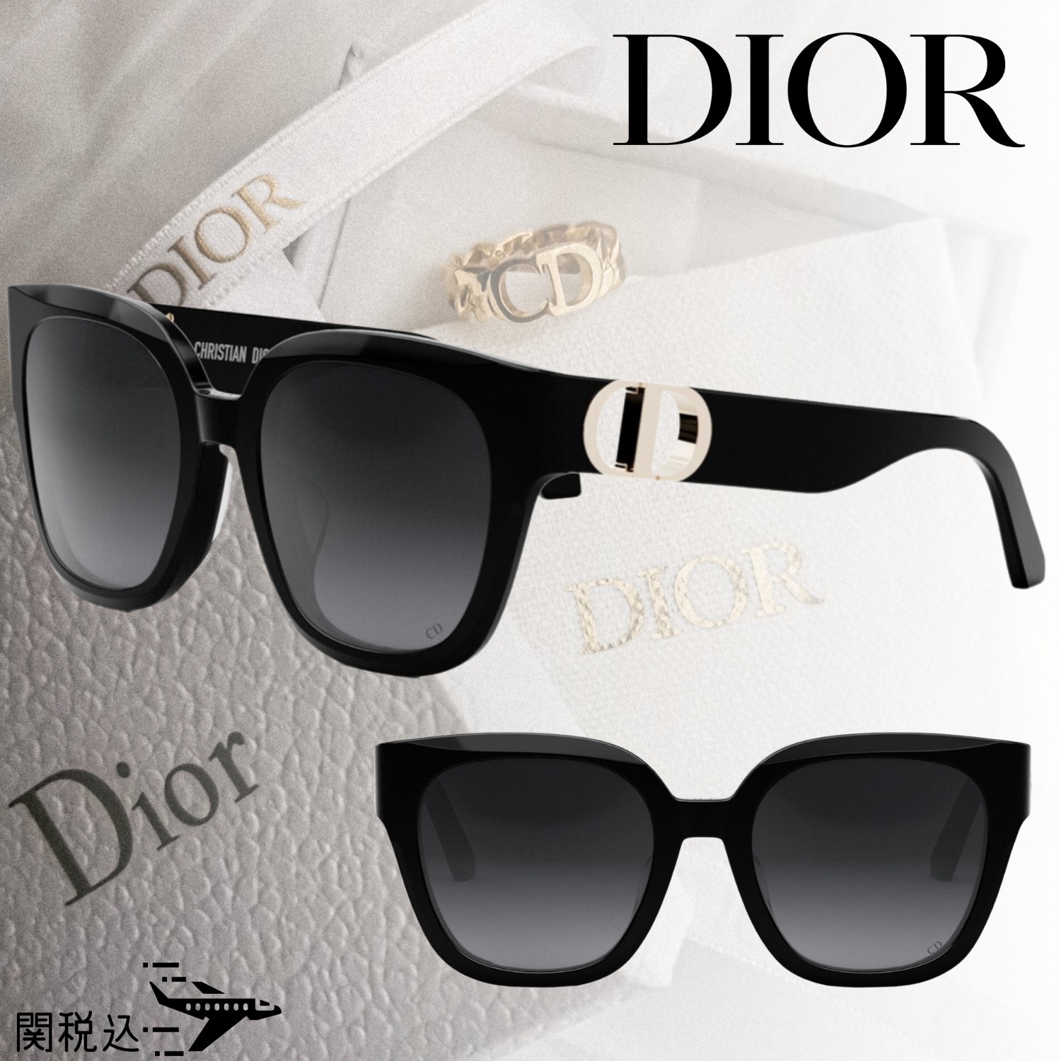 DIOR ディオール スクエア サングラス 30Montaigne S10F