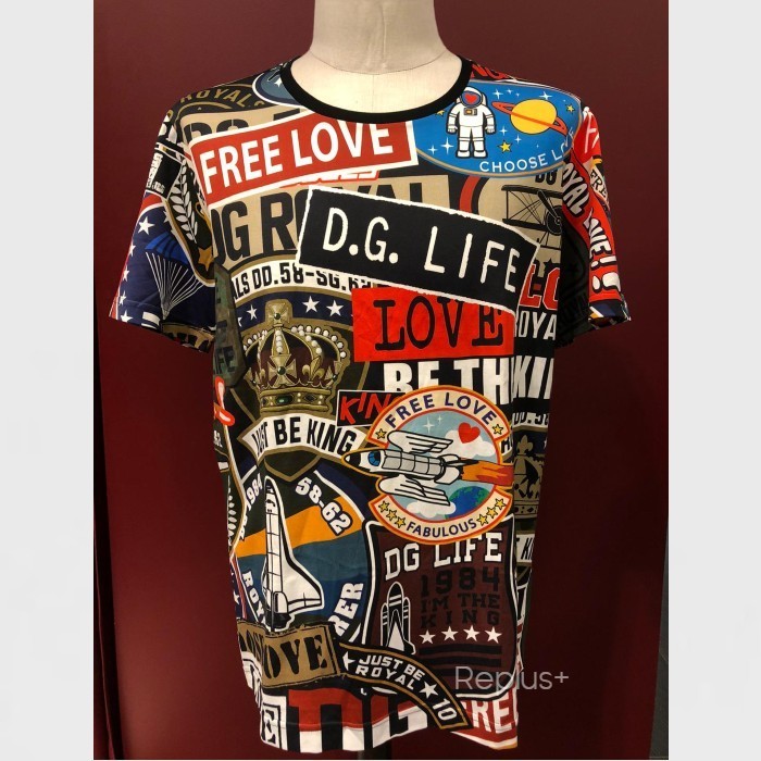 Dolce&Gabbana】DGロゴ Tシャツ クラウン ロケット プリント T