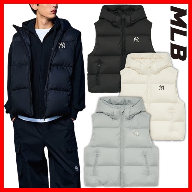 ★韓国の人気★【MLB】★Basic Hood Heavy Padding Ves.t★
