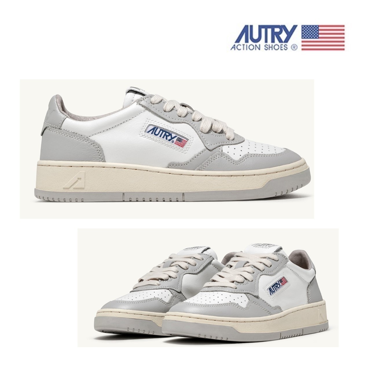 スニーカー [AUTRY] MEDALIST LOW SNEAKERS TWO-TONE LEATHER COLOR