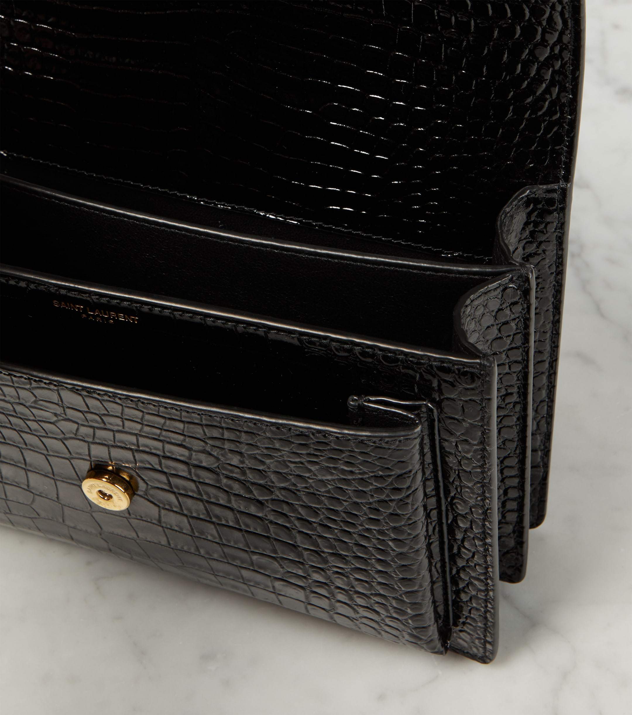 SAINTLAURENT*クロコ押しレザーチェーンショルダーバッグ sunset SAINTLAURENT*クロコ押しレザーチェーンショルダーバッグ sunset