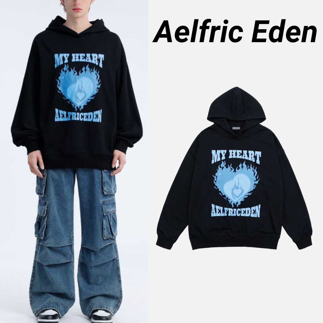 ◆Aelfric Eden◆フレイム ハート プリント パーカー 送料込