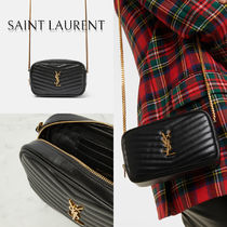 SAINTLAURENT*キルティングレザー　Louチェーンショルダーバッグ