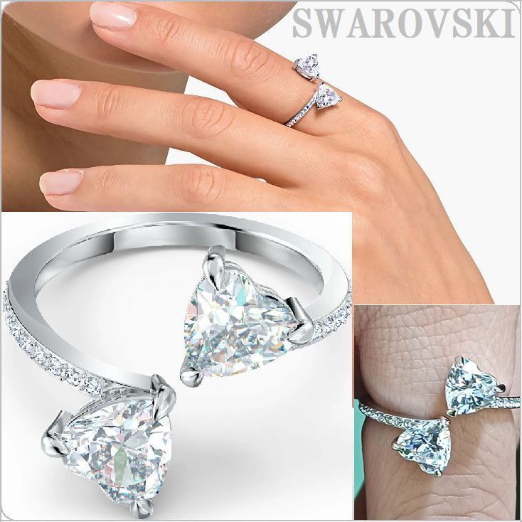 SWAROVSKIスワロフスキーAttract Soulハート指輪 追跡送料関税込